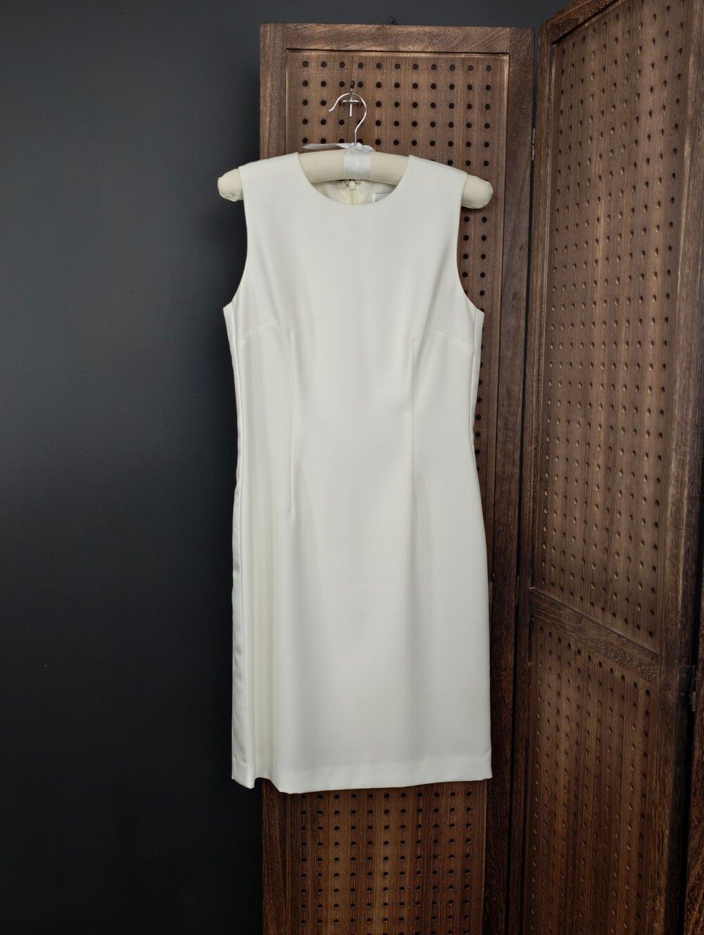 Vintage Bloomingdale's White Classic Shift Work Dress
